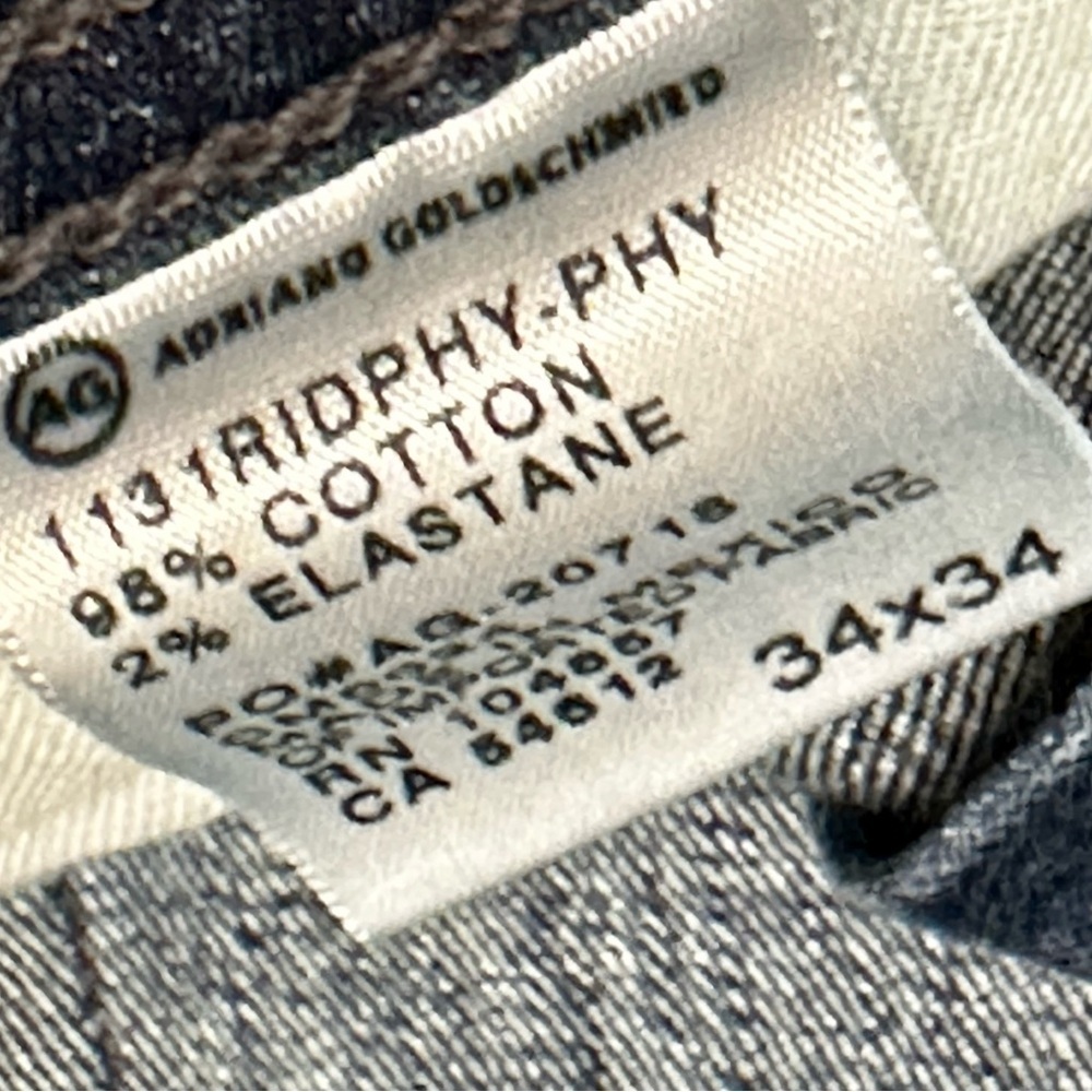 AG Adriano Goldschmied Dark Blue Wash Slim Straight Leg Jeans Matchstick - Picture 6 of 12